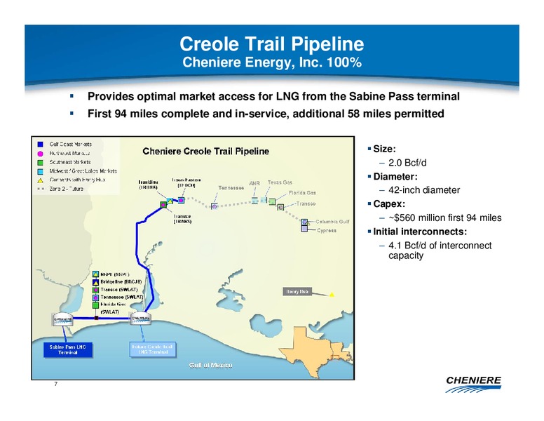 BANK OF AMERICA ENERGY CONFERENCE – Cheniere Energy, Inc. – slide 6