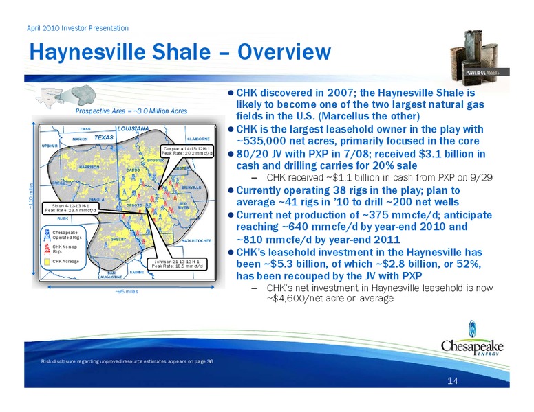 April 2010 Investor Presentation – Chesapeake Energy Corp – slide 14