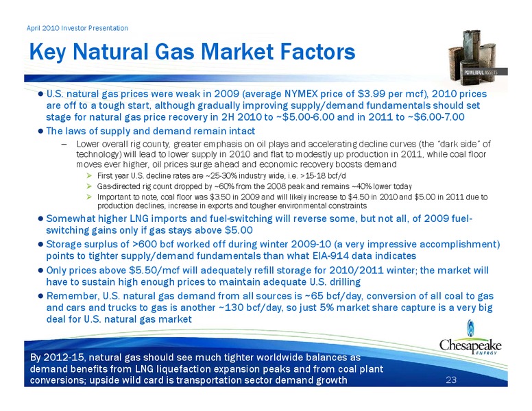 April 2010 Investor Presentation – Chesapeake Energy Corp – slide 23