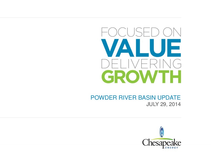 POWDER RIVER BASIN UPDATE – Chesapeake Energy Corp – slide 1