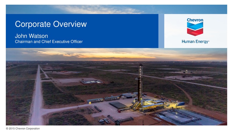 MARCH  2015 CORPORATE OVERVIEW – Chevron Corp – slide 1
