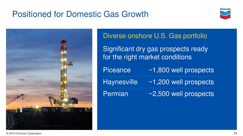 UPSTREAM – Chevron Corp – slide 23