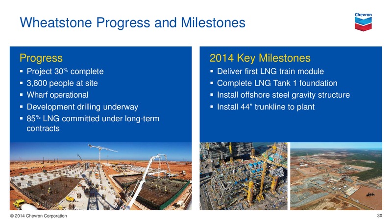 UPSTREAM PRESENTATION – Chevron Corp – slide 30