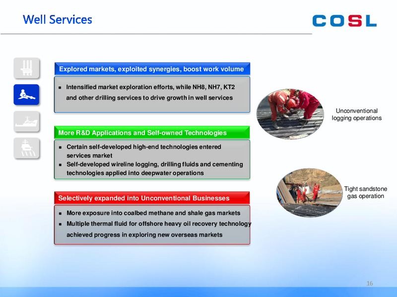 AUGUST 2013 INVESTOR PRESENTATION – CHINA OILFIELD SERVICES LTD. – slide 16