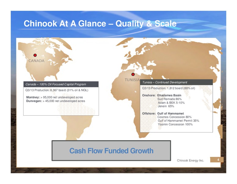 2014 Intermediate Energy Growth & Yield Conference – Chinook Energy, Inc. – slide 3