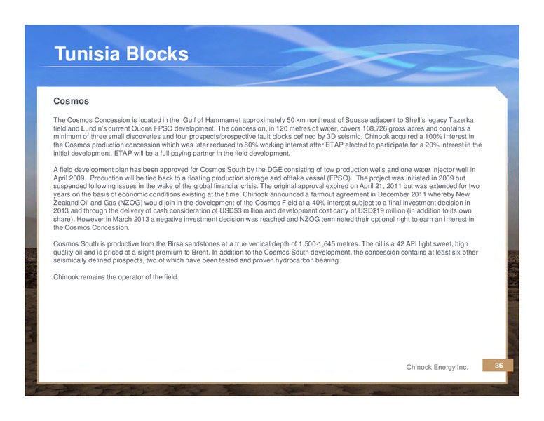 2014 Intermediate Energy Growth & Yield Conference – Chinook Energy, Inc. – slide 35