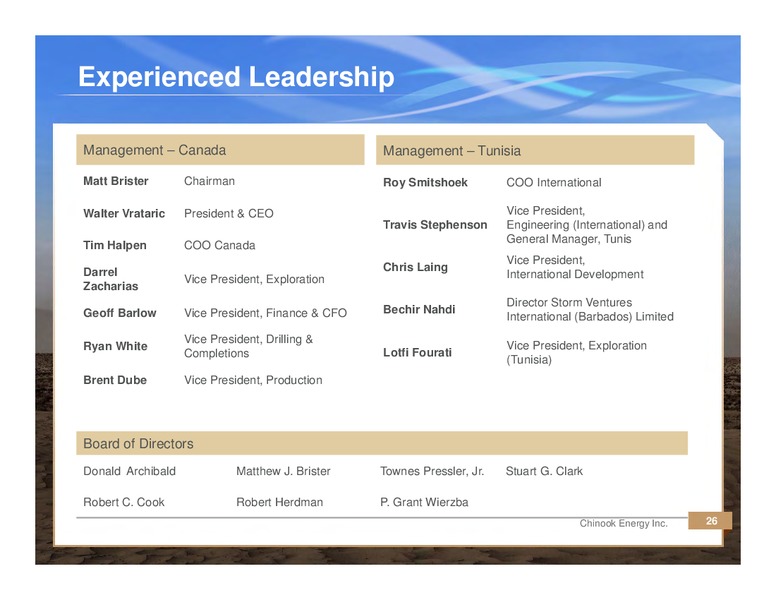 2014 Intermediate Energy Growth & Yield Conference – Chinook Energy, Inc. – slide 24