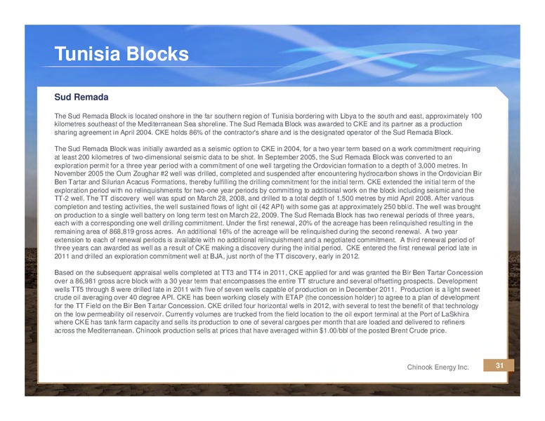 2014 Intermediate Energy Growth & Yield Conference – Chinook Energy, Inc. – slide 29