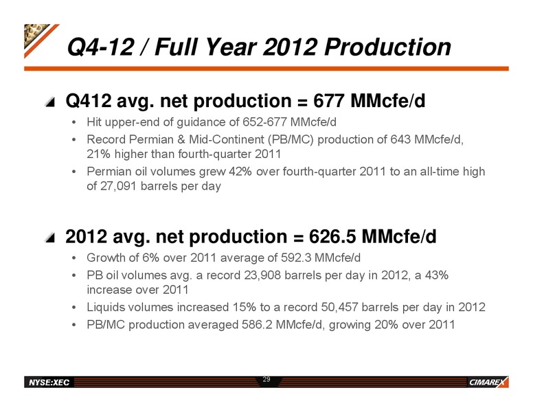 YEAR END 2012 RESULTS – Cimarex Energy Co. – slide 26