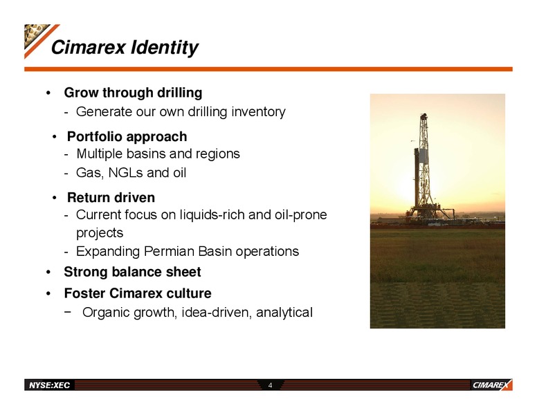 CORPORATE UPDATE – Cimarex Energy Co. – slide 3