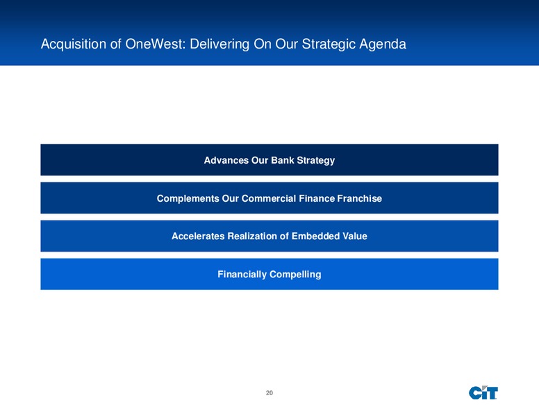 Acquisition of OneWest – Cit Group Inc – slide 20