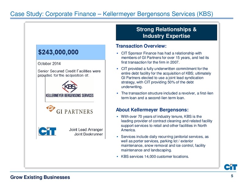 GOLDMAN SACHS US FINANCIAL SERVICES CONFERENCE 2014 – Cit Group Inc – slide 5