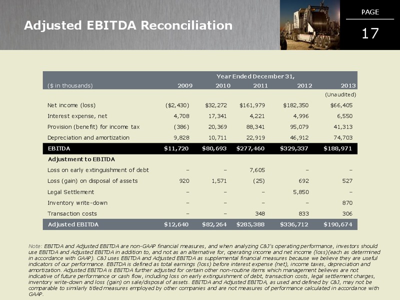 WELLS FARGO EXPLORATION PRODUCTION FORUM – C&J Energy Services Inc. – slide 16