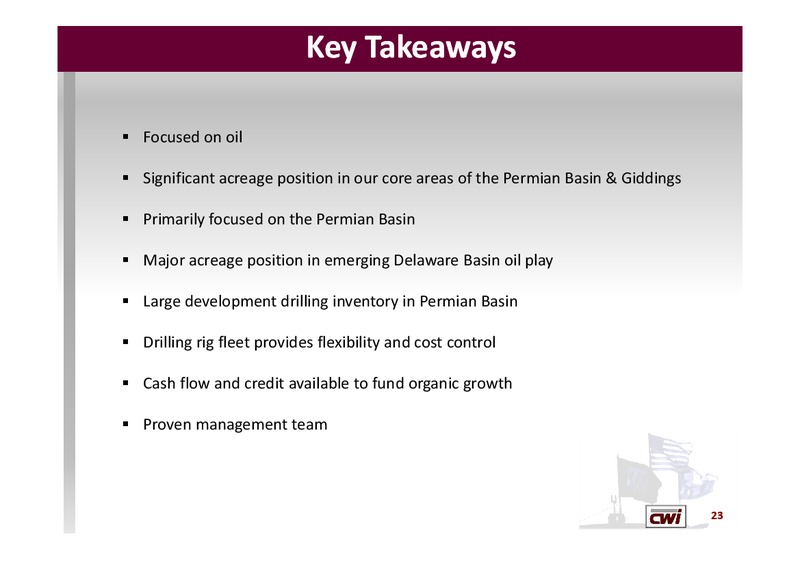 APRIL 2012 IPAA OGIS NEW YORK – Clayton Williams Energy Inc. – slide 22