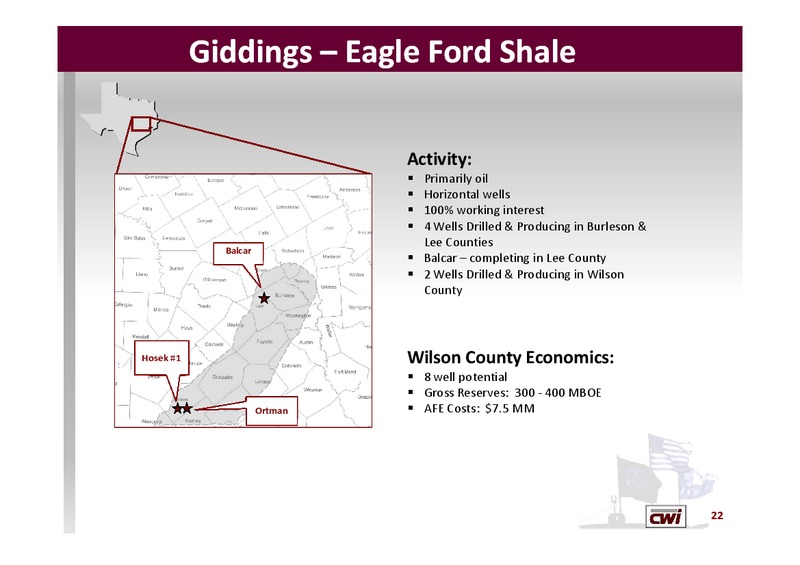 GHS 100 ENERGY CONFERENCE – Clayton Williams Energy Inc. – slide 21