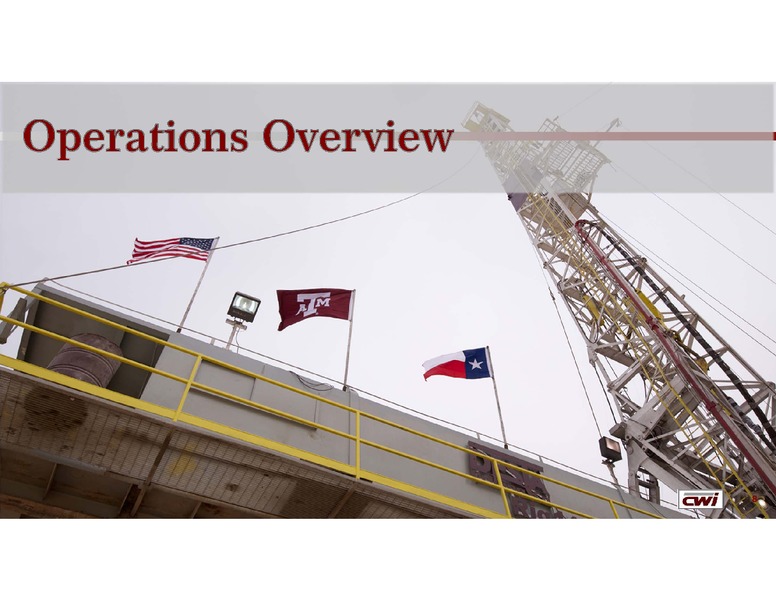 Investor Update – Clayton Williams Energy Inc. – slide 7