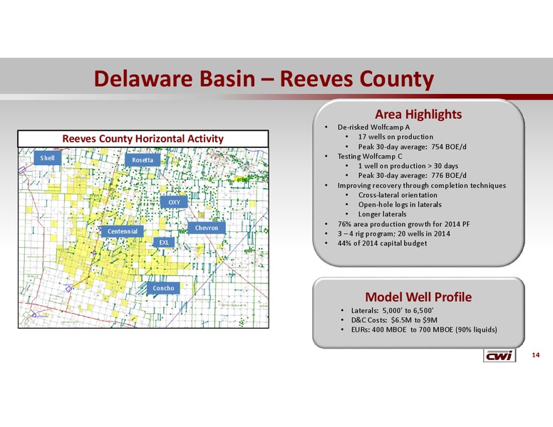 THE ENERCOM OIL AND GAS CONFERENCE – Clayton Williams Energy Inc. – slide 13