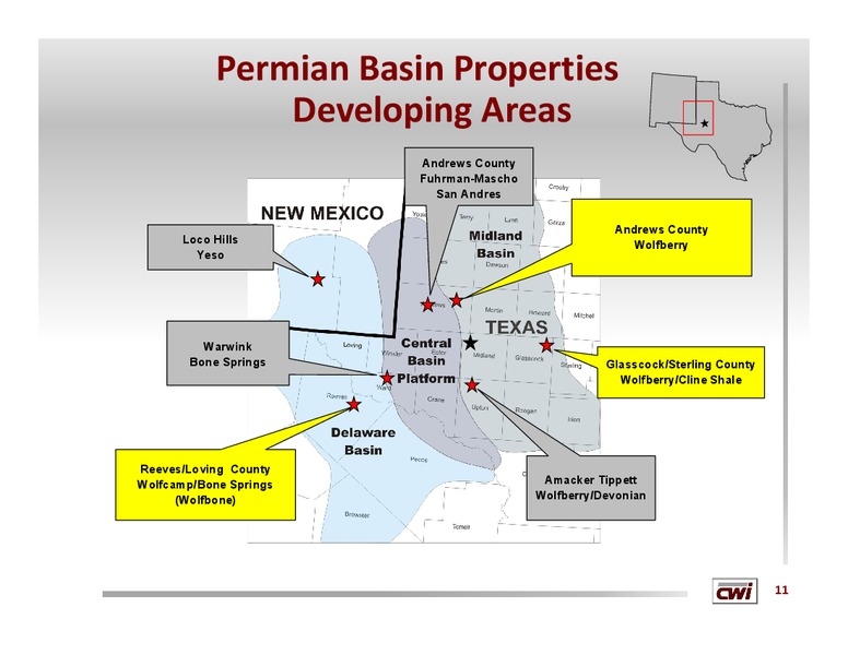 DEUTSCHE BANK LEVERAGED FINANCE CONFERENCE – Clayton Williams Energy Inc. – slide 10