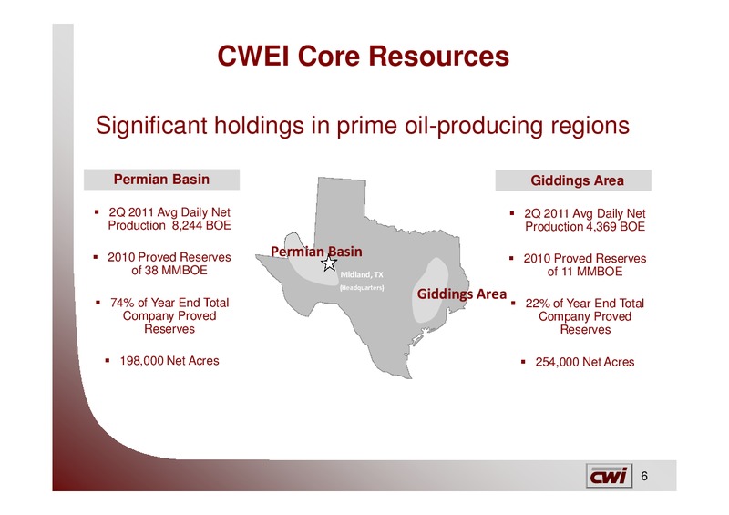 JOHNSON RICE ENERGY CONFERENCE – Clayton Williams Energy Inc. – slide 5