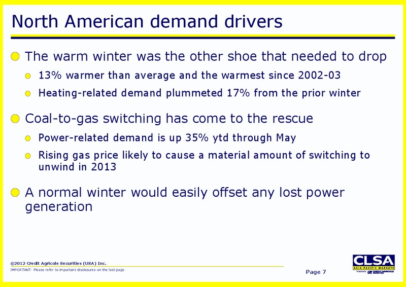 Investor Presentation – CLSA – slide 7