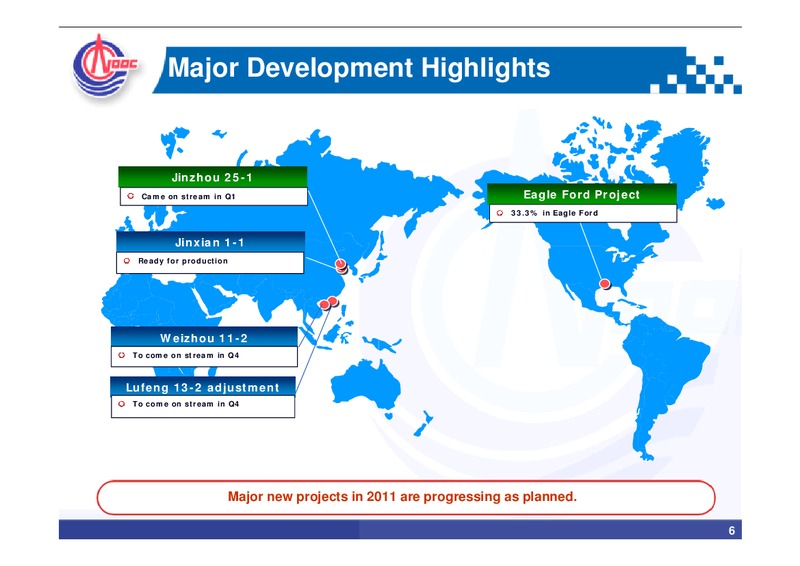 Q3 2011 EARNINGS CALL – CNOOC Limited – slide 6
