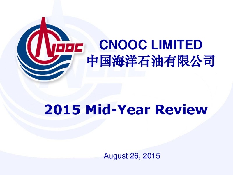 August 2015 Investor Presentation – CNOOC Limited – slide 1