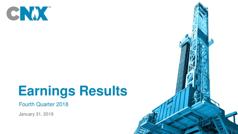 4Q 2018 Earnings Results – CNX Resources – slide 1