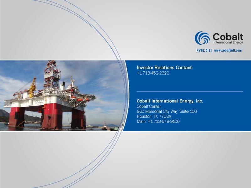 INVESTOR PRESENTATION – Cobalt International Energy, Inc. – slide 18