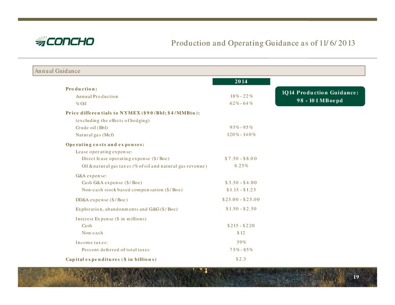 4Q13 Earnings Conference Call – Concho Resources, Inc. – slide 18