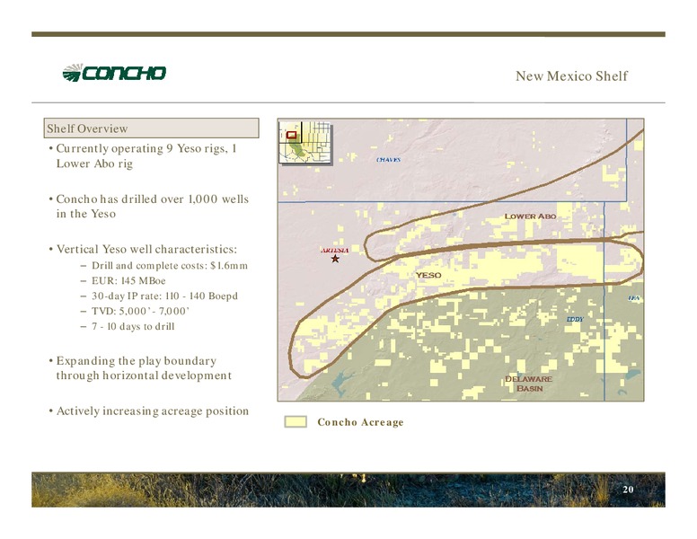 April 2012 Investor Presentation – Concho Resources, Inc. – slide 18