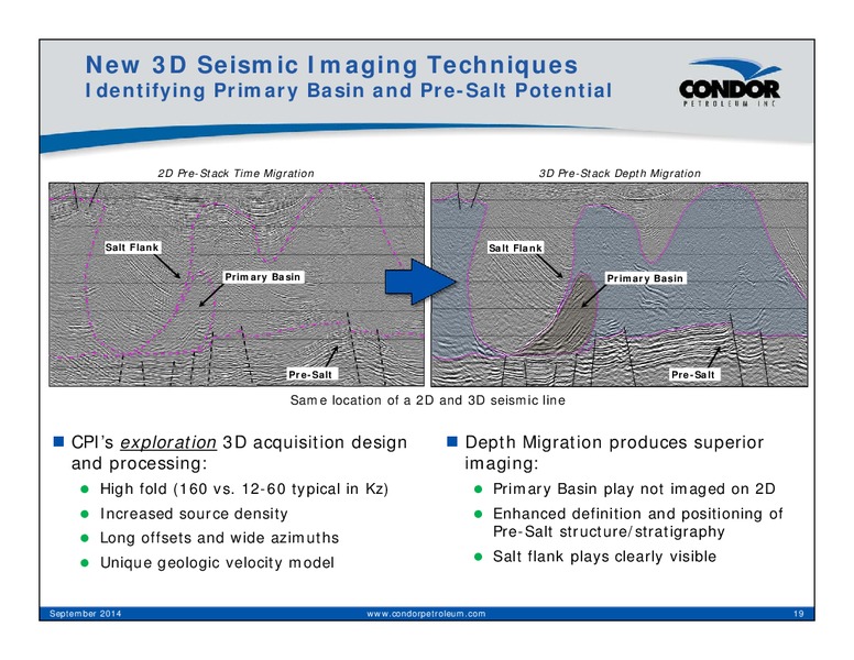 September 2014 Corporate Presentation – Condor Petroleum Inc – slide 19