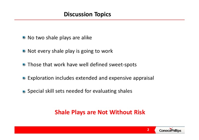 INVESTOR PRESENTATION – ConocoPhillips – slide 2