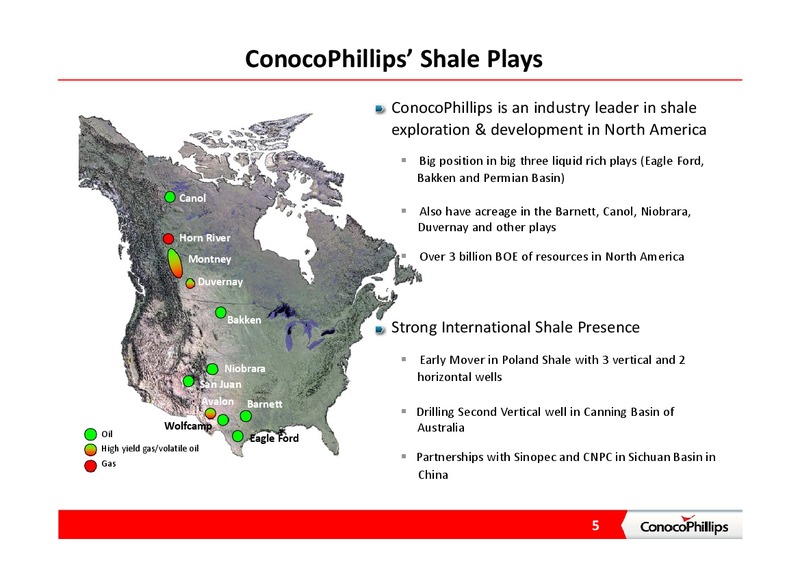 INVESTOR PRESENTATION – ConocoPhillips – slide 5