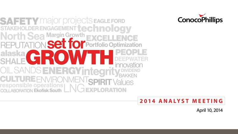 2014 ANALYST MEETING – ConocoPhillips – slide 1