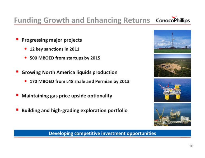 2011 INVESTOR UPDATE – ConocoPhillips – slide 20