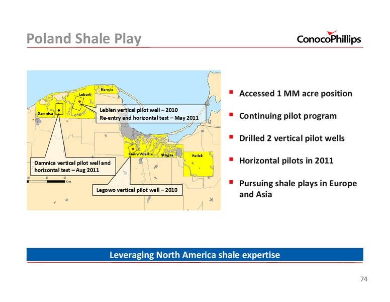 2011 INVESTOR UPDATE – ConocoPhillips – slide 74