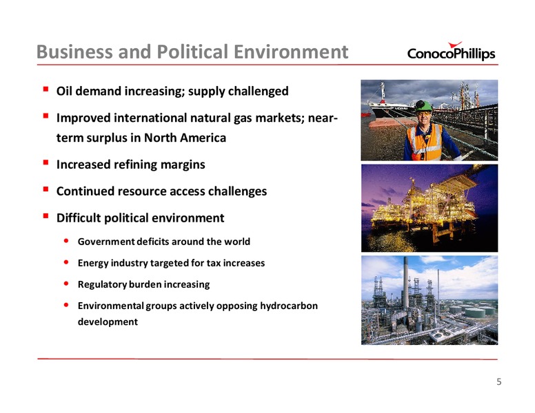 2011 ANNUAL MEETING OF STOCKHOLDERS – ConocoPhillips – slide 5