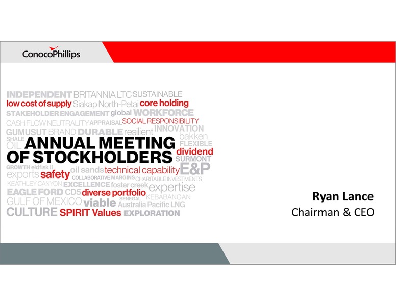 ANNUAL SHAREHOLDERS MEETING – ConocoPhillips – slide 2