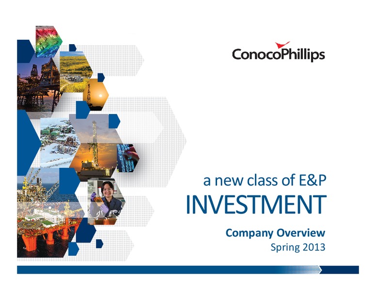 INVESTOR PRESENTATION – ConocoPhillips – slide 1