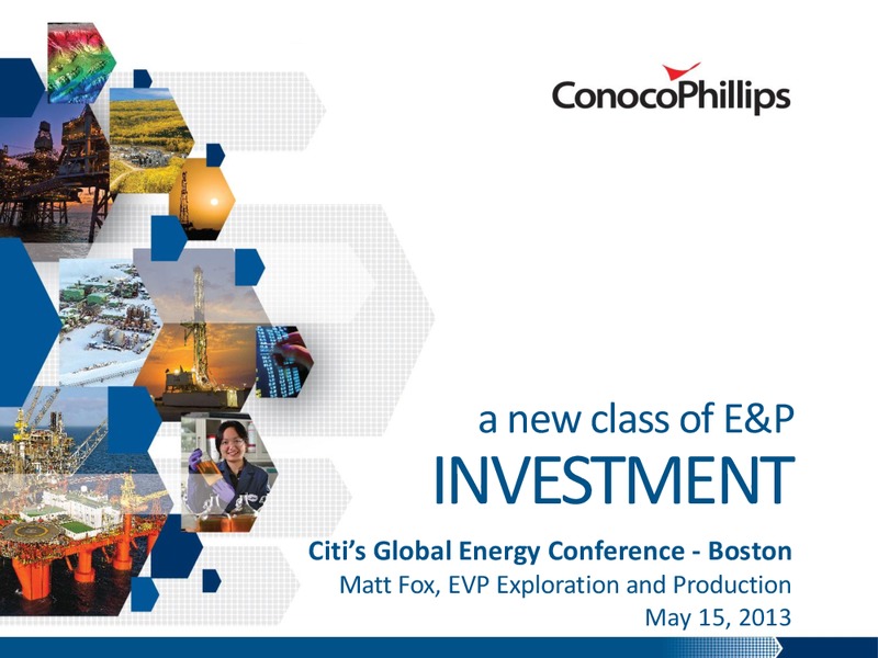 CITIS GLOBAL ENERGY CONFERENCE – ConocoPhillips – slide 1