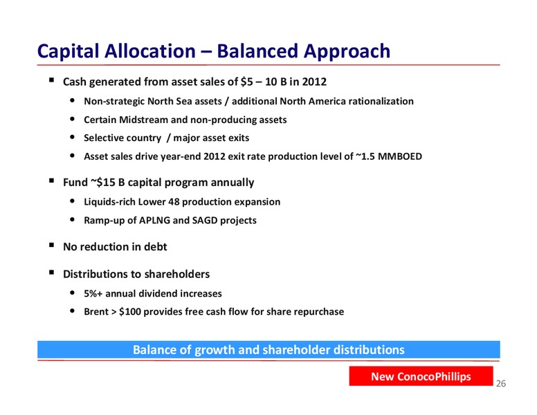 BARCLAYS ENERGY CONFERENCE – ConocoPhillips – slide 26
