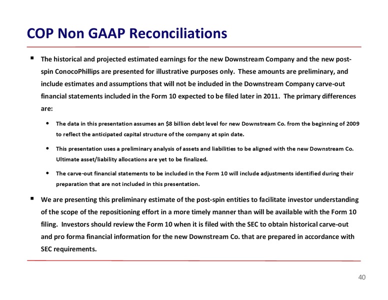 BARCLAYS ENERGY CONFERENCE – ConocoPhillips – slide 40