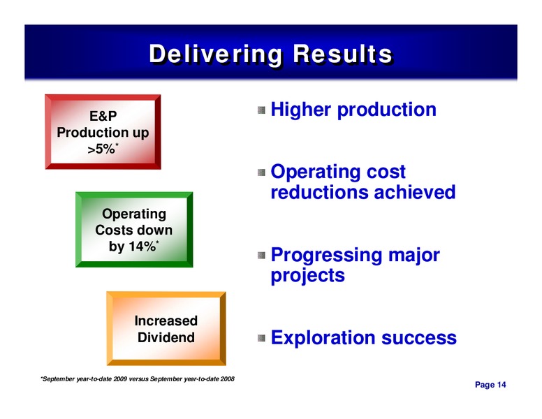 3RD QUARTER 2009 CONFERENCE CALL – ConocoPhillips – slide 13