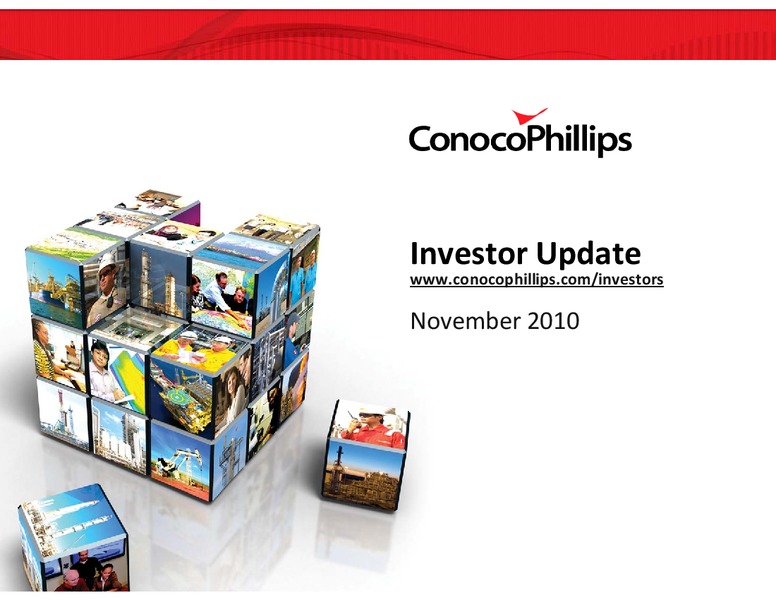 INVESTOR UPDATE – ConocoPhillips – slide 1