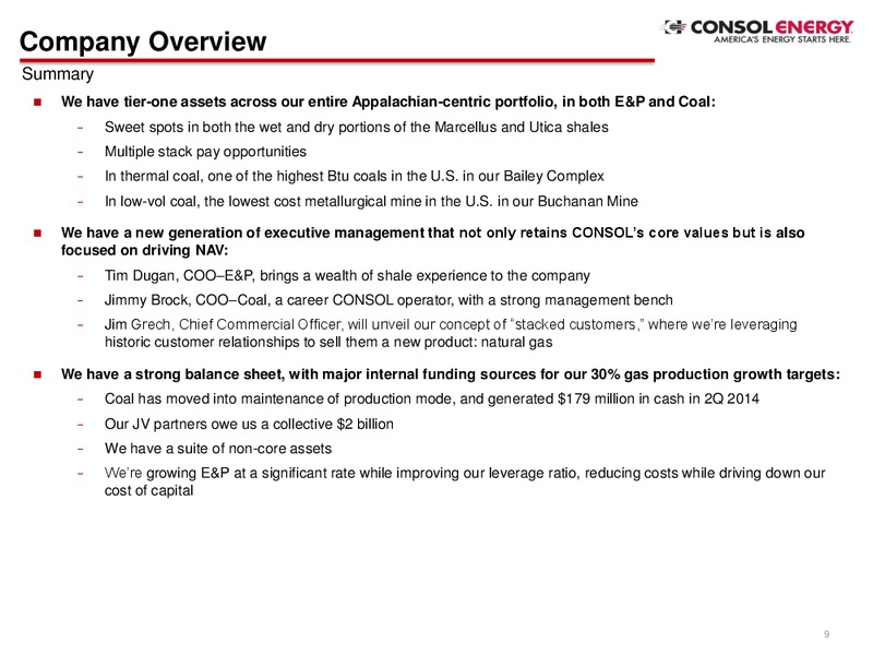 Company Presentation – Consol Energy Inc. – slide 7