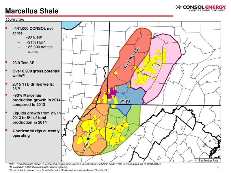 Q1 2015 EARNINGS CALL – Consol Energy Inc. – slide 12