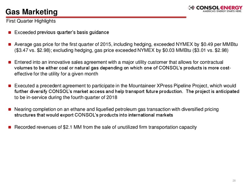 Q1 2015 EARNINGS CALL – Consol Energy Inc. – slide 27