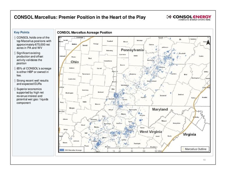MAY 2011 INVESTOR PRESENTATION – Consol Energy Inc. – slide 9