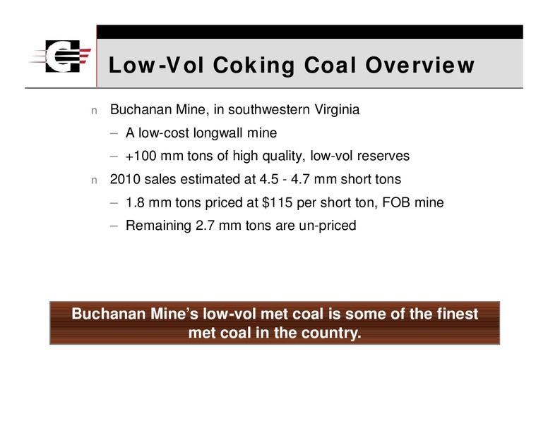 Morgan Stanley Global Basic Materials Conference – Consol Energy Inc. – slide 10