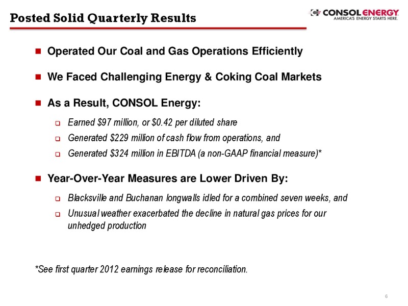Q1 2012 Earnings Call – Consol Energy Inc. – slide 5